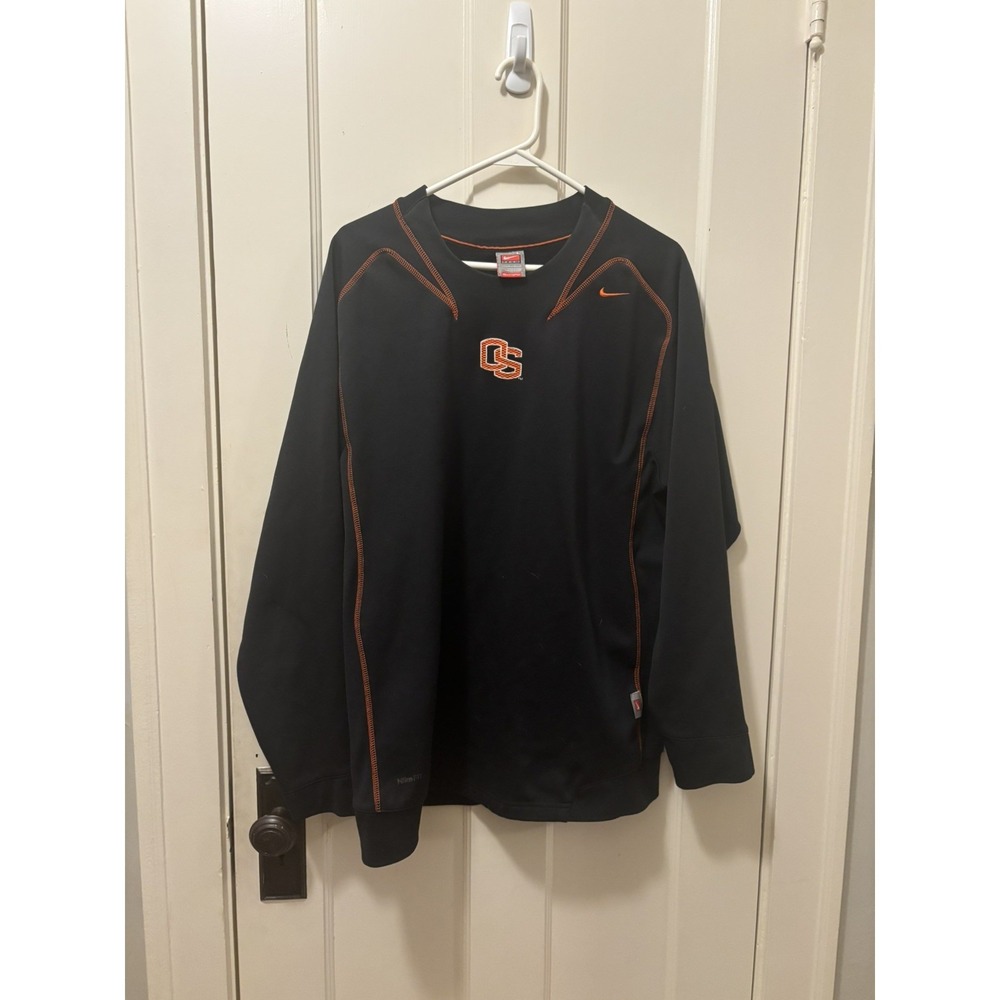 Vintage Oregon State Beavers Mens Large Black NCAA  Nike Pullover